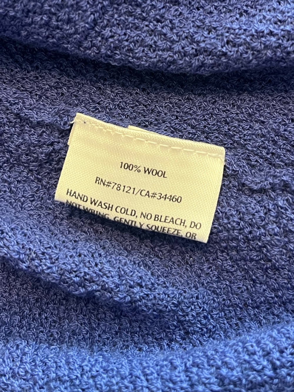 Eileen Fisher 100% Wool Open-Front Cropped Cardigan in Periwinkle Blue - Picture 7 of 8